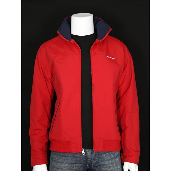 NWT Tommy Hilfiger Men's Windbreaker Yacht Jacket Water Resistant Red $139